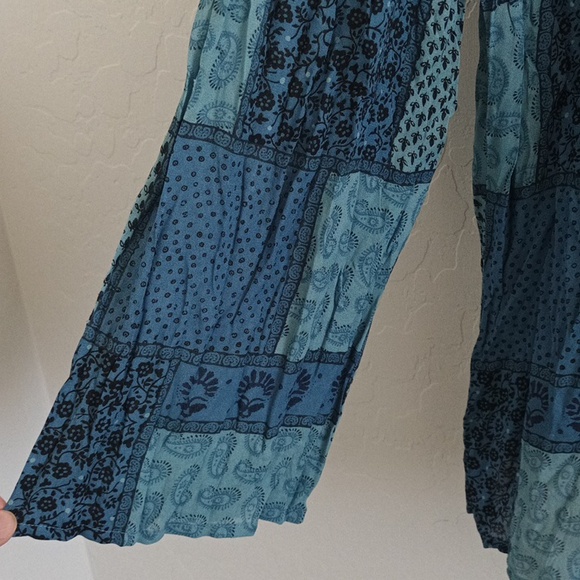 Venezia Long Sleeve Blue Semi Sheer Boho Top.  Size 22/24 - Picture 4 of 4